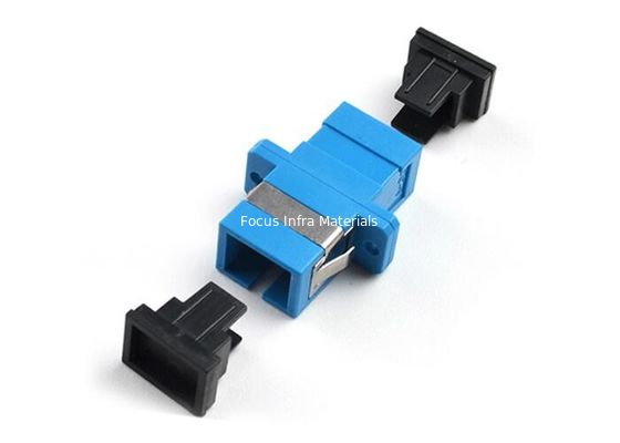 CATV Fiber Optic Adapters PC SC Simplex Connector With Metal Clips