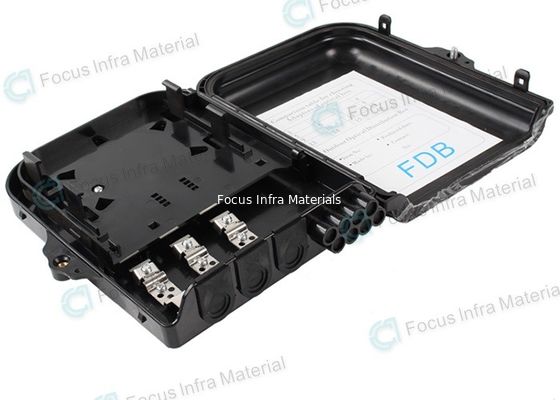 Black Cable Outdoor Fiber Optic Distribution Box 8 Cores 220*200*50mm