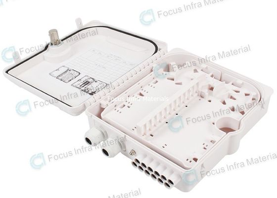 ABS Plastic Outdoor FTTH Splitter Distribution Box 12 Ports