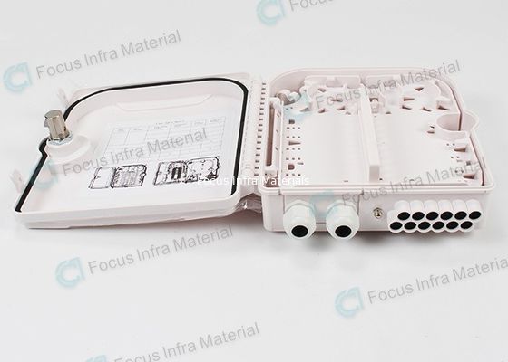 ABS Plastic Outdoor FTTH Splitter Distribution Box 12 Ports
