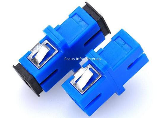 CATV Fiber Optic Adapters PC SC Simplex Connector With Metal Clips
