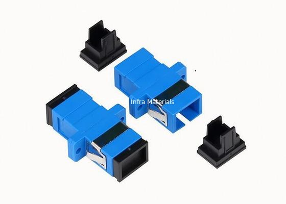 CATV Fiber Optic Adapters PC SC Simplex Connector With Metal Clips